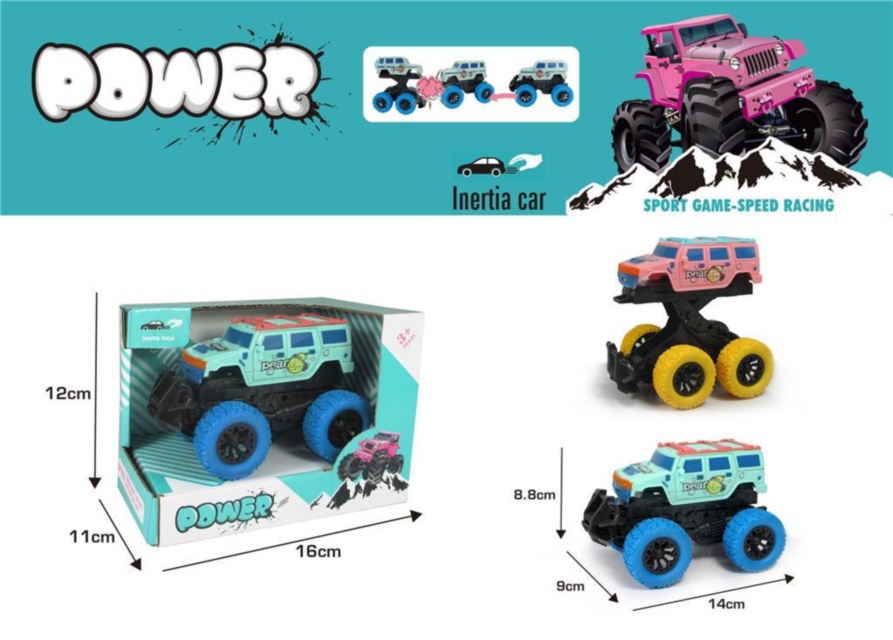 Jeep cu Roți Mari și Amortizoare cu Fricțiune