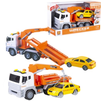 Camionul de Tractare cu Efecte de Sunete și Lumini și Mașina de Curse | image