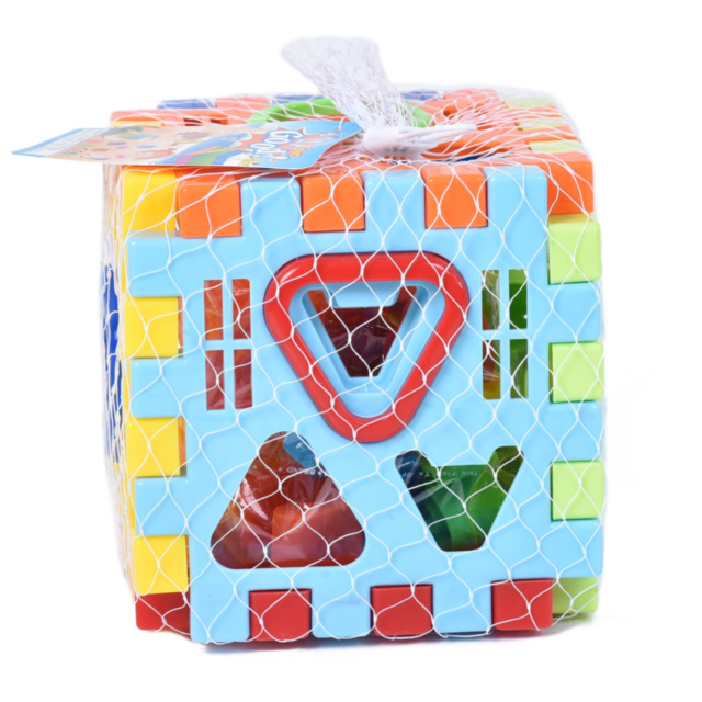 Cub Puzzle Educativ cu 18 Figuri de Stivuit