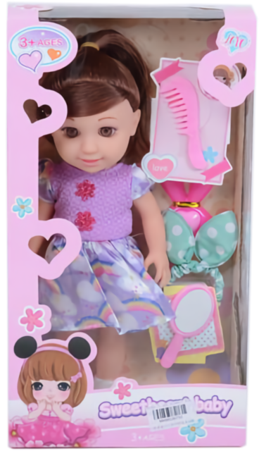 Păpușă Muzicală cu Pieptene și Oglindă, 29cm