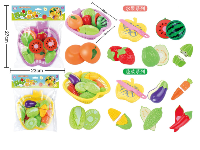 Coșul cu 5 Fructe de Feliat cu Cuțit și Tocător