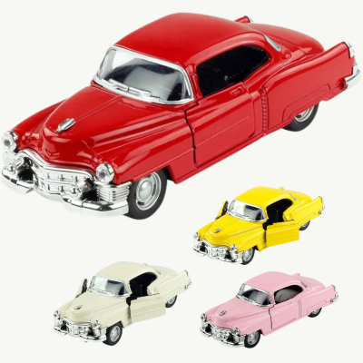 1buc. Mașinuță Vintage Metalică 1:32 cu Uși Deschise - Culoare Aleatorie | image