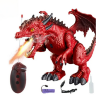 Dragon interactiv cu telecomandă și funcții de fum și sunet