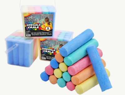 Set de Crete Colorate Lavabile pentru Trotuar - 12 Bucăți | image