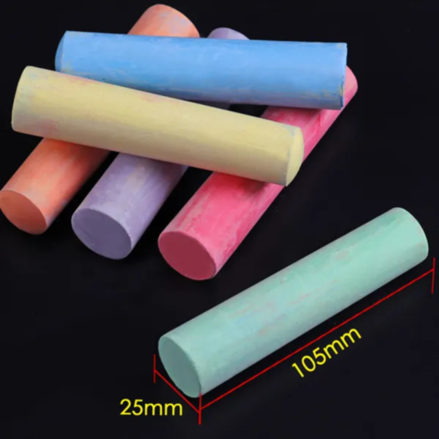 Set de Crete Colorate Lavabile pentru Trotuar - 12 Bucăți