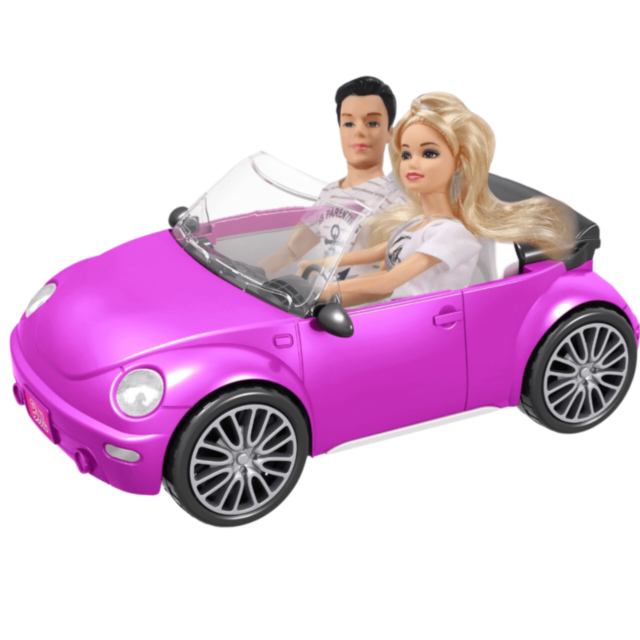 Mașină Decapotabilă Bella cu Păpuși Incluse 