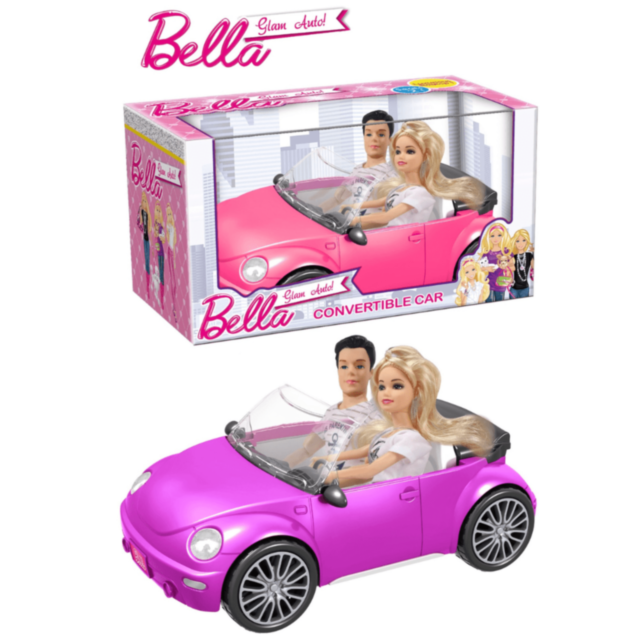 Mașină Decapotabilă Bella cu Păpuși Incluse 