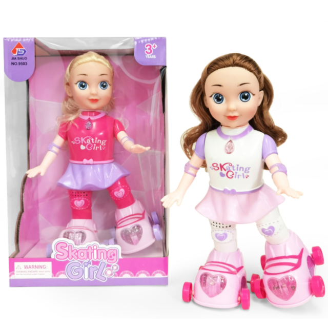 Păpușă Interactivă pe Role cu Lumină și Muzică (culoare aleatorie) 