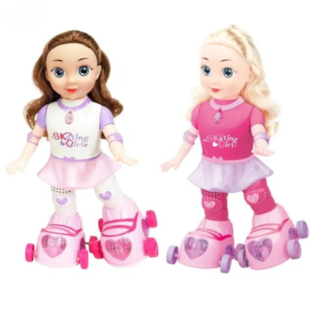 Păpușă Interactivă pe Role cu Lumină și Muzică (culoare aleatorie) 