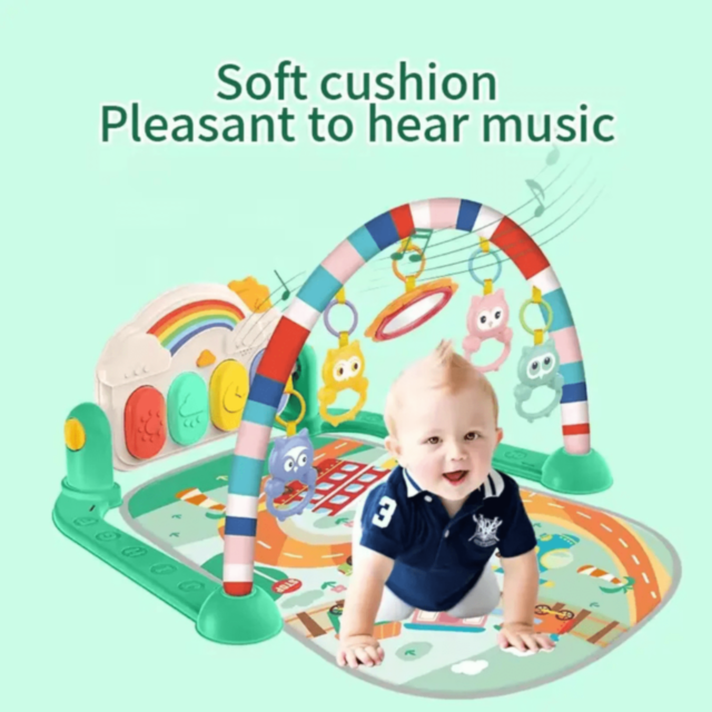 Saltea Interactivă Bebe cu Pian și Jucării Suspendate 
