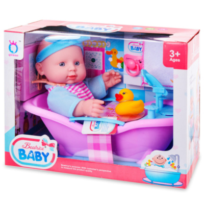 Bebeluș cu 6 Sunete Realiste, Cădiță, Duș, Suzetă și Rățușcă de Baie | image