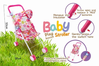 Cărucior cu Luminițe pentru Păpuși | image