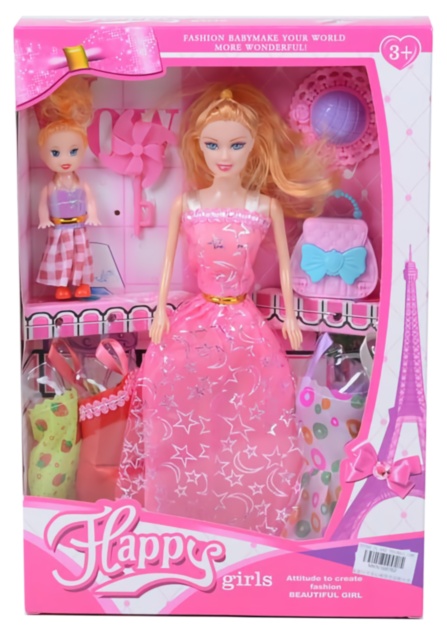 Barbie cu Fiica, 4 Ținute, Pălărie și Gentuță