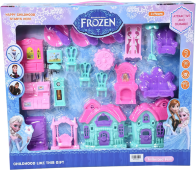 Căsuță Pliabilă de Păpuși cu Mobilă | image