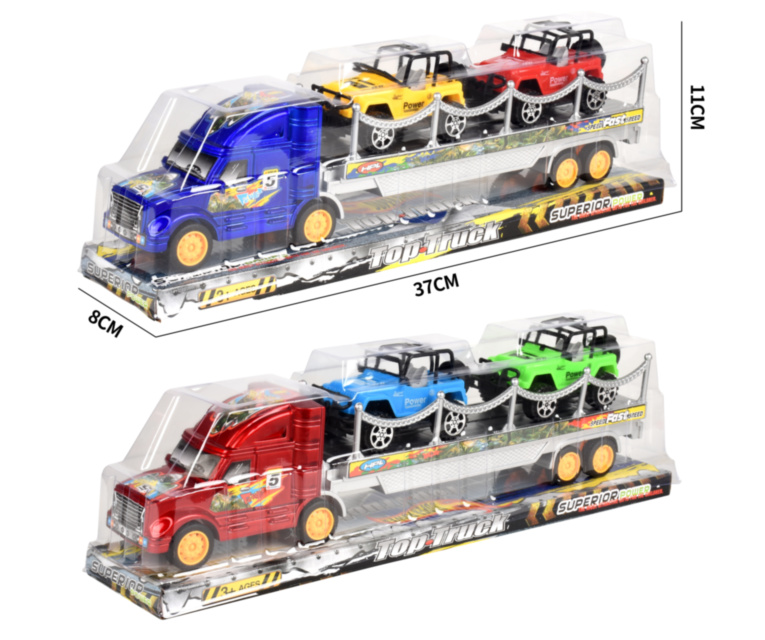 Camion cu Trailer și 2 Mașinuțe, 35cm
