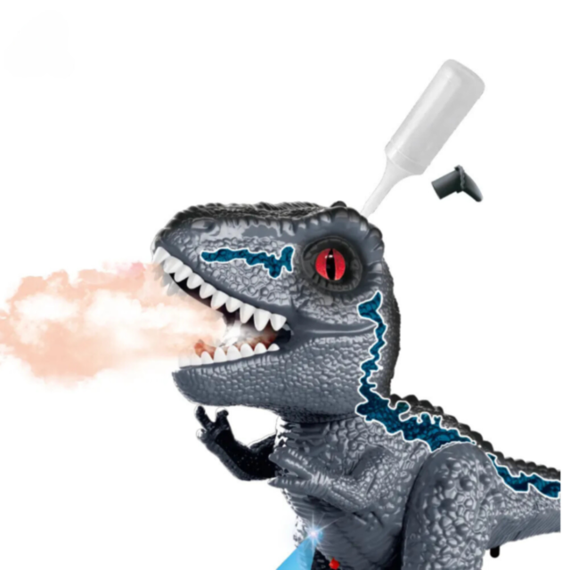 Dinozaur interactiv cu telecomandă, lumină și fum