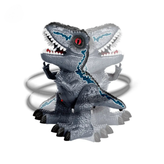 Dinozaur interactiv cu telecomandă, lumină și fum