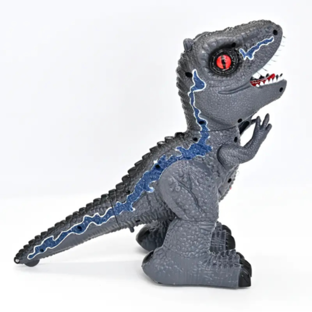 Dinozaur interactiv cu telecomandă, lumină și fum