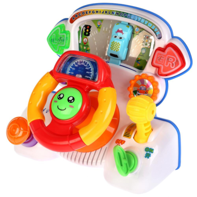 Volan Interactiv cu Sunete și Lumini - Jucărie Educativă pentru Bebeluși