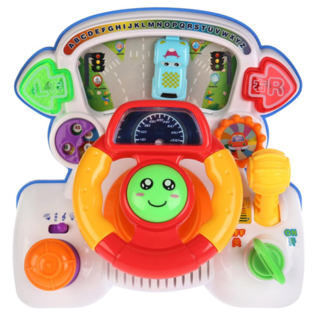 Volan Interactiv cu Sunete și Lumini - Jucărie Educativă pentru Bebeluși