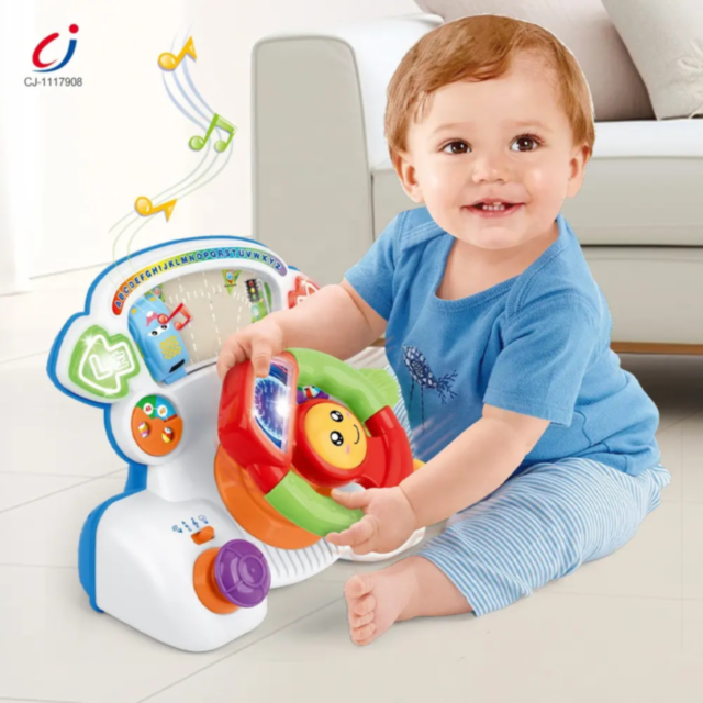 Volan Interactiv cu Sunete și Lumini - Jucărie Educativă pentru Bebeluși