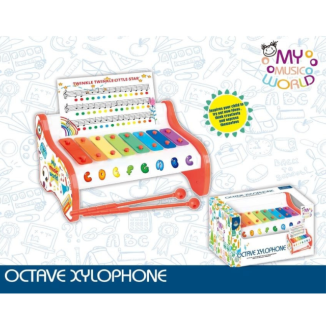 Xilofon muzical cu note colorate – Lumea Muzicii