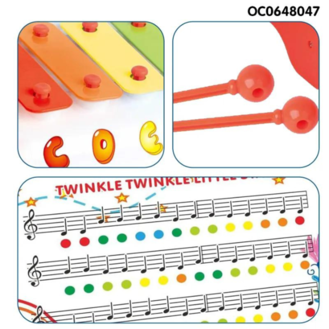 Xilofon muzical cu note colorate – Lumea Muzicii