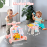 Premergător Muzical 3-în-1 pentru Bebeluși | Activități Educative și Masă de Joacă - Roz