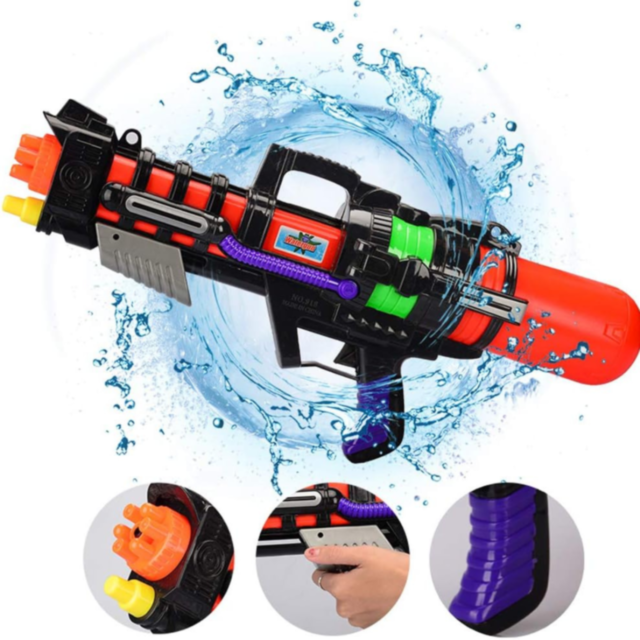 Pistol cu Apă de Dimensiuni Mari – Jet Puternic cu Presiune pentru Joacă în Aer Liber
