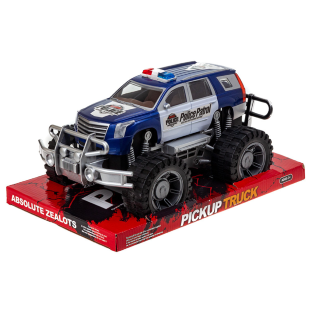 Mașină de Poliție Off-Road Pickup cu Roți Mari (culoare aleatorie)