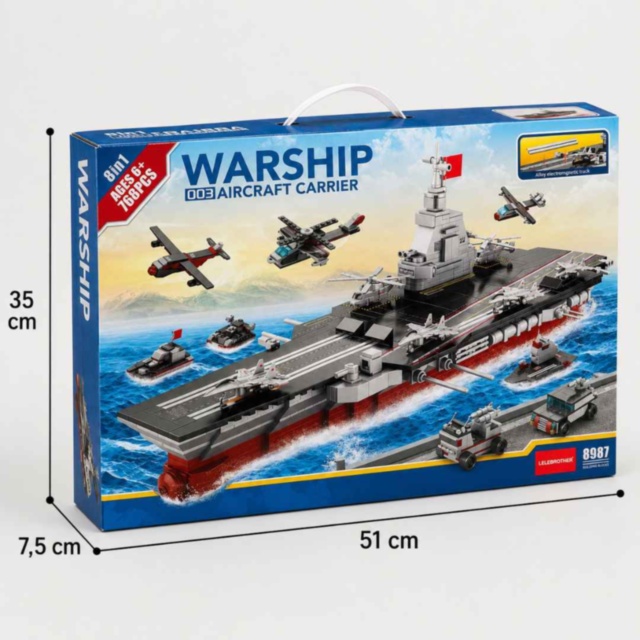 Set de construcție portavion militar 8 în 1