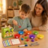 Joc Montessori de Sortare și Numărare cu Dinozauri