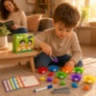 Joc Montessori de Sortare și Numărare cu Dinozauri