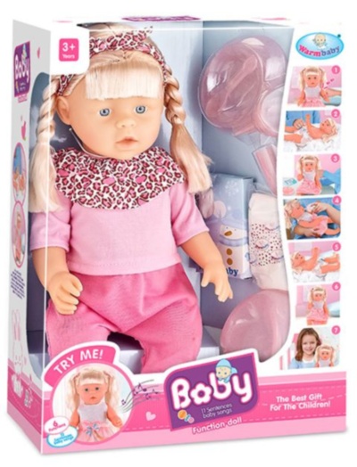 Păpușă Muzicală cu Oliță, Pampers, Biberon, Suzetă și Tacâmuri | image