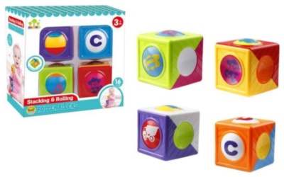 Cuburi Educative Multicolore cu Imagini Rulante | image