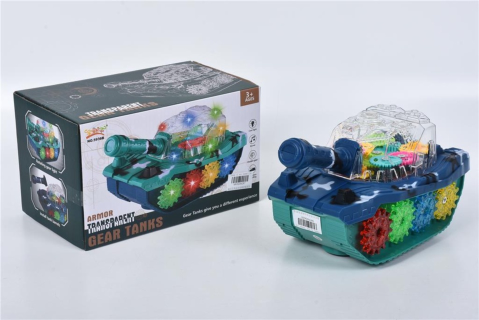 Tanc Transparent Educațional cu Lumini și Sunete