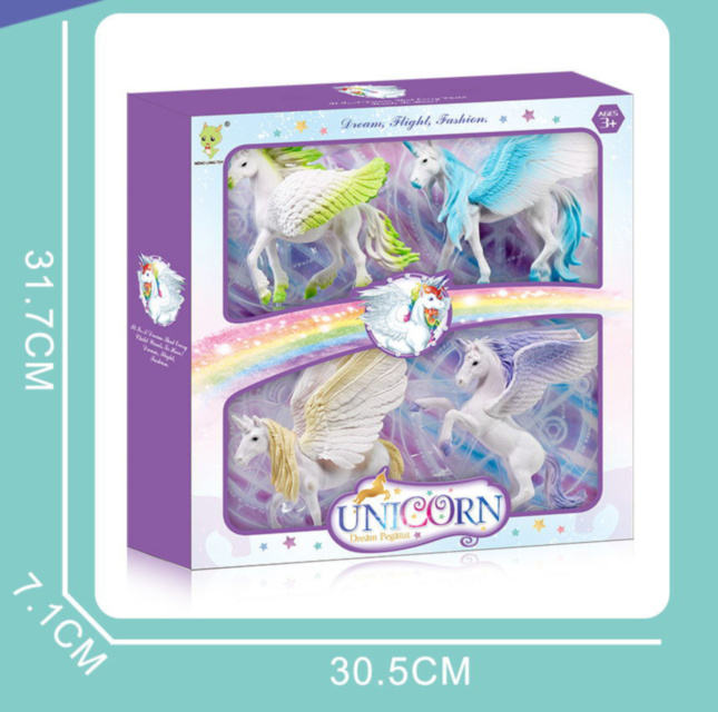 Set 4 Cai Înaripați Pegași Unicorni