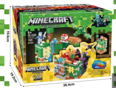 Minecraft cu Lumini, set de construcție 4buc./set, preț 1 buc. | image