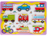 Puzzle Incastru din Lemn cu Vehicule