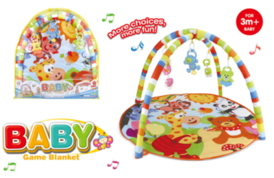 Covoraș de Joacă 0-5luni, cu 2 Arcade cu Zornăitoare | image