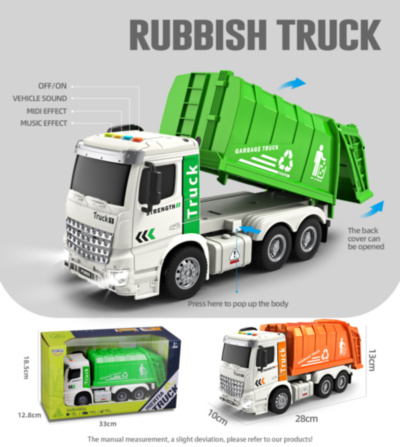 Mașina de Gunoi cu Lumini și Sunete Realiste | image