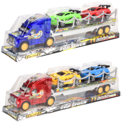 Camion cu Trailer și 2 Mașinuțe, 35cm | image