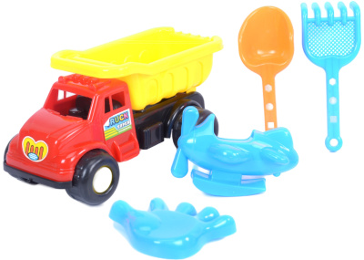 Camion cu 4 Accesorii de Nisip, 33cm  | image