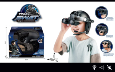 Cască Anti-Tero cu Lanternă, Megafon, Binoclu și Hands-Free | image