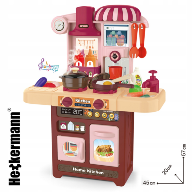 Bucătărie Interactivă cu Sunete și Abur pentru Copii – Set 42 Piese