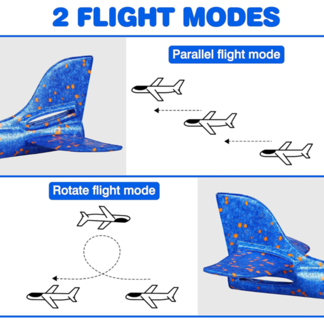1buc. Avion planor din spumă cu LED-uri 