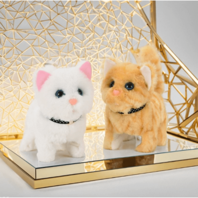 1buc. Pisicuță Interactivă din Pluș care Merge și Miaună (culoare aleatorie)