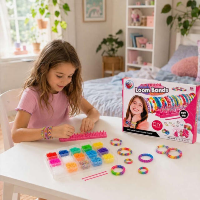 Set Loom Bands DIY pentru Brățări Colorate