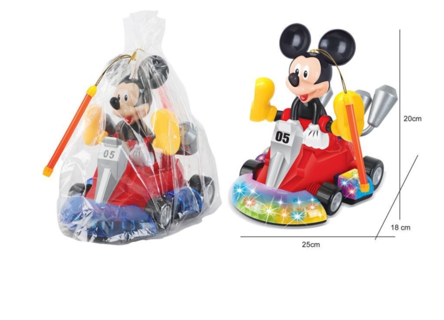 Mickey Mouse cu Karting, cu Lumini, Proiecții și Melodii