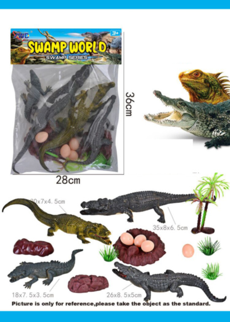 Mega Set 4 Figurine Crocodili cu Accesorii
